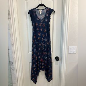 Navy drop waist dress